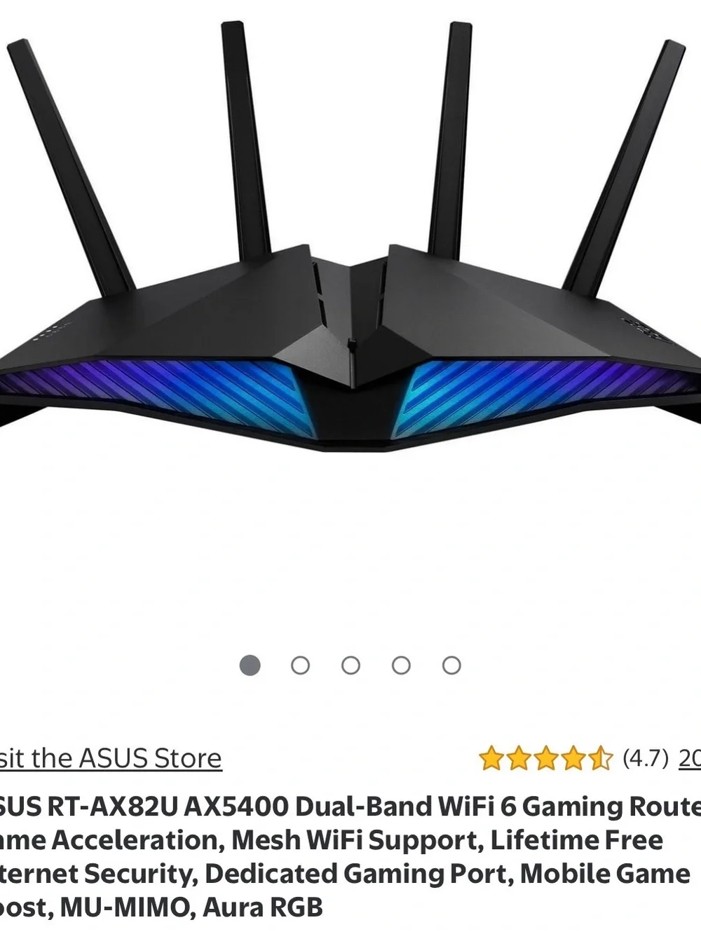ASUS AX5400 Dual-Band Gaming Router - Picture 1 of 3
